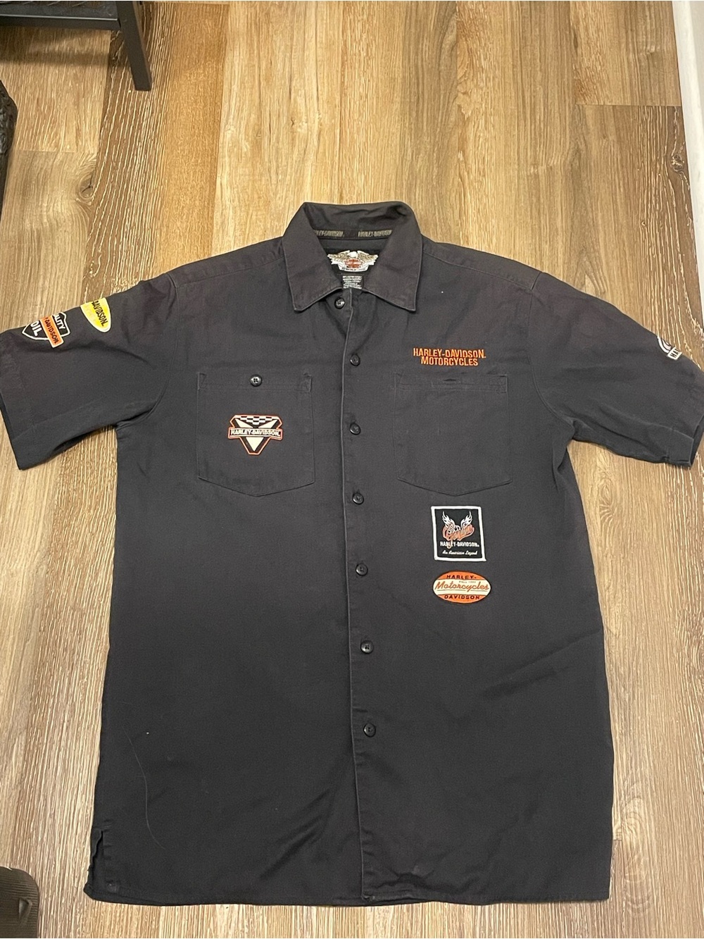 Harley-Davidson Men’s Black Short Sleeve Work Shirt